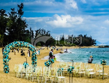 海边婚礼背景