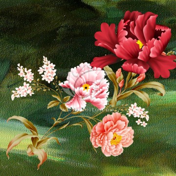 花 油画