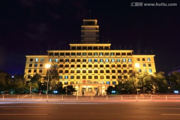 北京 长话大楼 夜景