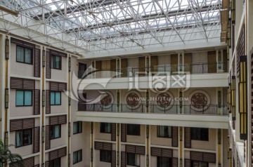 酒店钢结构屋顶 玻璃屋