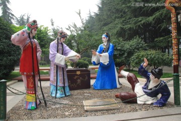 陕西戏曲 人物雕塑