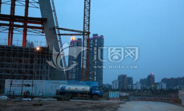 潮白河大桥工地