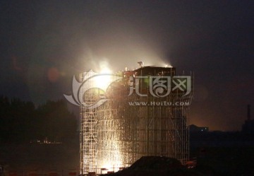 潮白河大桥建设工地