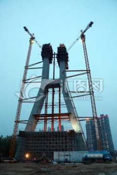 潮白河大桥建设