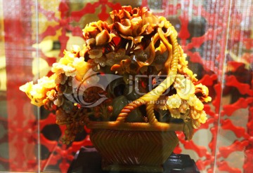 花篮玉石雕刻