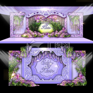 紫色森系婚礼效果图