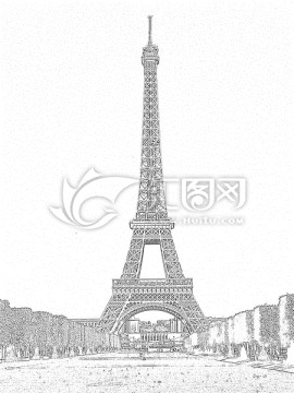 巴黎铁塔素描