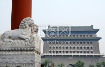 北京前门石狮子