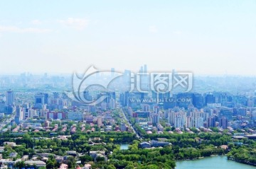 远眺北京CBD商务区