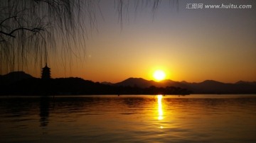 浙江杭州西湖雷锋夕照