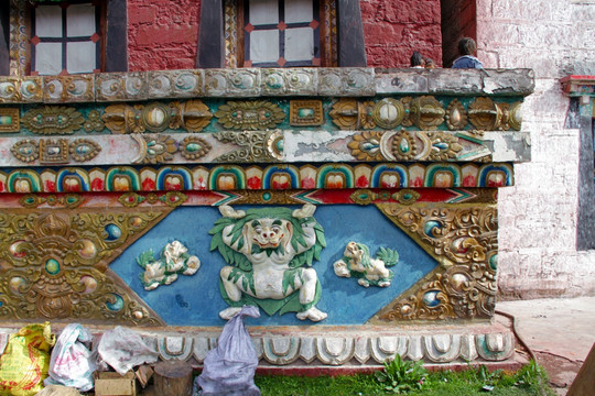 塔公寺庙装饰画元素
