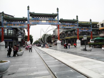 北京前门大街正阳桥五牌楼