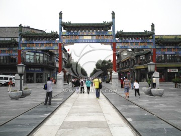 北京前门大街正阳桥五牌楼