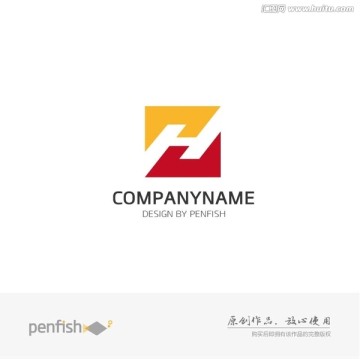 正负形字母ZH组合logo