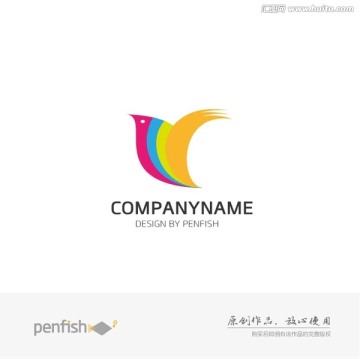 彩色飞鸟logo