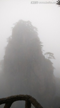 安徽黄山水墨雾景