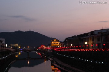 长汀县城夜景