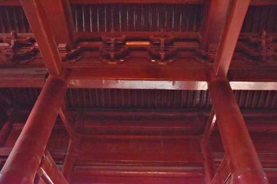 东便门箭楼内部木结构