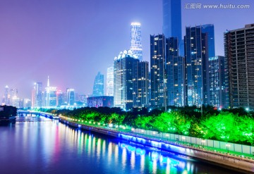 广州珠江新城夜景