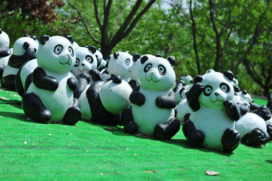 熊猫玩具  熊猫雕塑