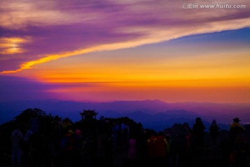 黄山日落