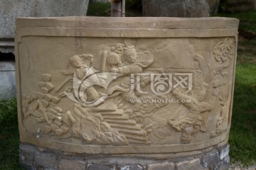 西安唐苑 石雕 水缸