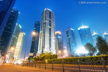 上海陆家嘴金融区夜景