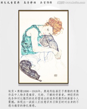 席勒高清抽象油画 画廊品质