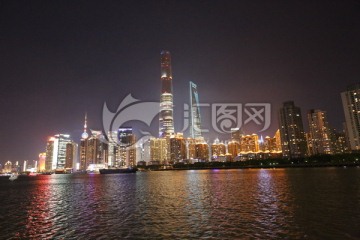 夜景 上海天际线夜景 城市 浦