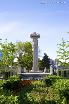 北京建城纪念柱