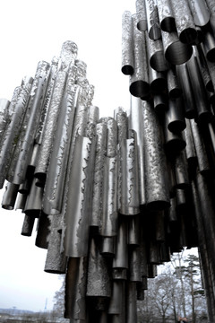 芬兰音乐家西贝柳斯纪念碑