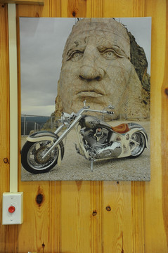 雕像 摩托车