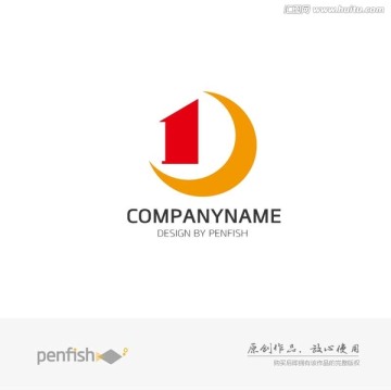 字母D创意logo包含数字1