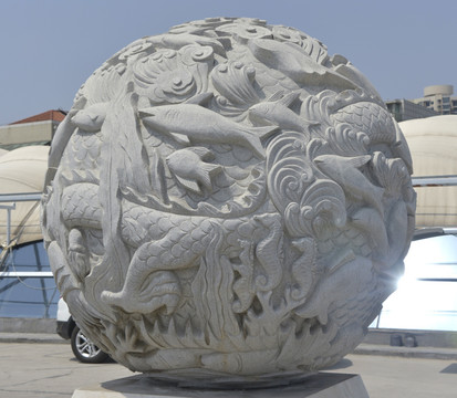 中国水准零点景区 球形雕塑