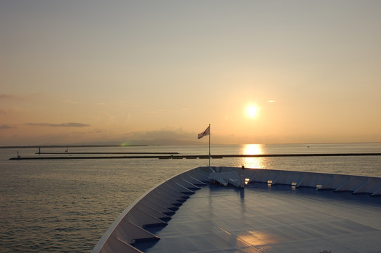 丽星游轮 海上夕阳