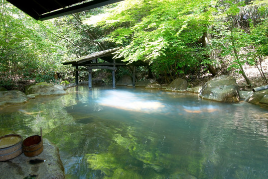 河山旅馆 露天浴池