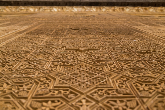 阿尔罕布拉宫宫殿墙壁雕刻