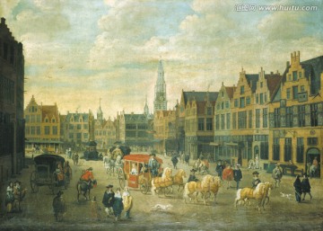 欧洲城市油画