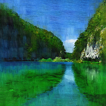 油画 山水