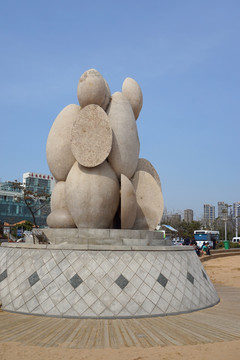 石老人海水浴场 雕塑