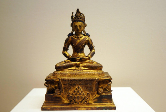 13世纪鎏金铜阿弥陀佛坐像