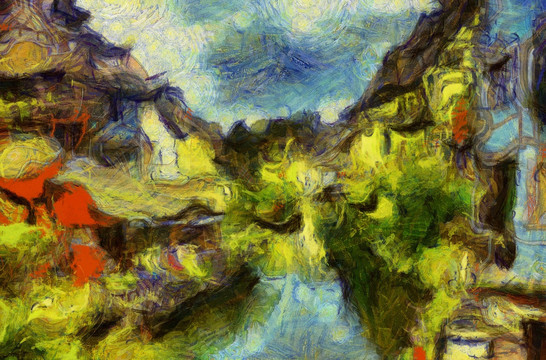 抽象画 装饰画 油画