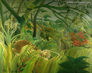 卢梭油画 原始森林