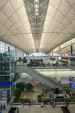 香港国际机场 竖片 候机楼