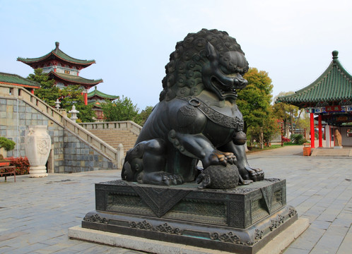 腾王阁雕塑 雄狮