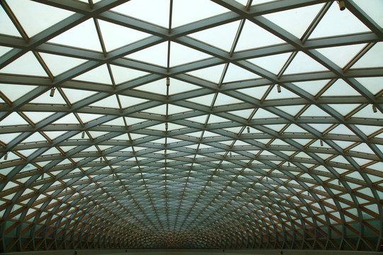 南昌西站 地下商场钢结构穹顶