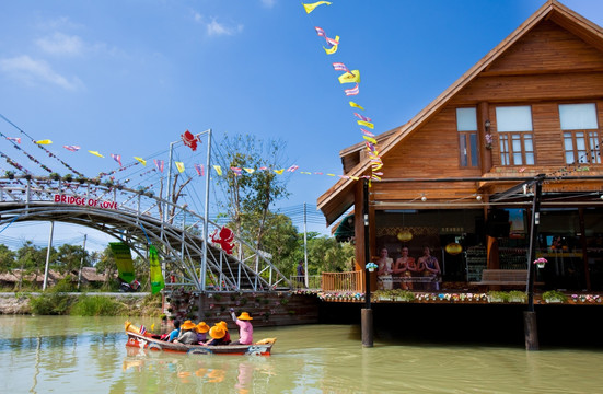 芭提雅水上市场 泰国风光
