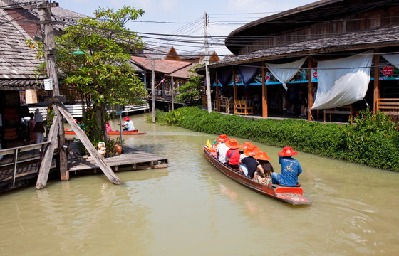 四方水上市场 泰国风光