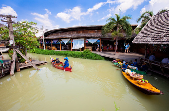 芭提雅水上市场 泰国风光