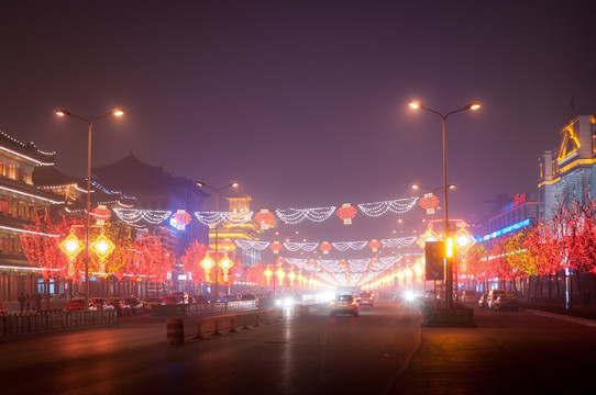 天津杨柳青古镇夜景